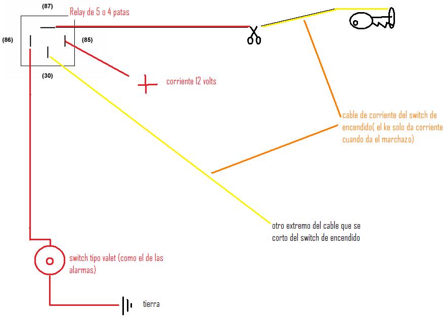 Diagrama y procedimiento para instalar un cortacorriente con su relay!